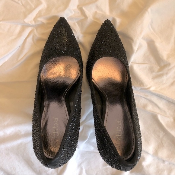 DIBA Black Rhinestone Embellished Heels (US 7.5M) - Picture 6 of 16